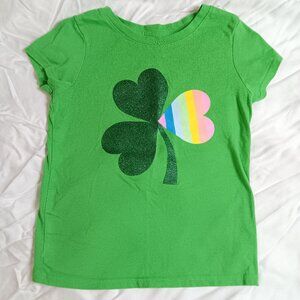 3 for $10 Size 4T Green Glitter & Rainbow Shamrock Shirt Cat & Jack